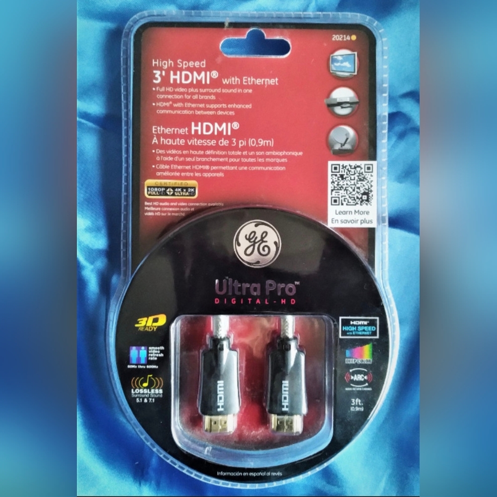 High Speed HDMI CABLE with ethernet - 3 feet